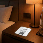 Pleksi QR Kod Yapışkanlı Etiket | UV Baskılı, Restoran ve Kafe İçin, Su ve UV Dayanımlı